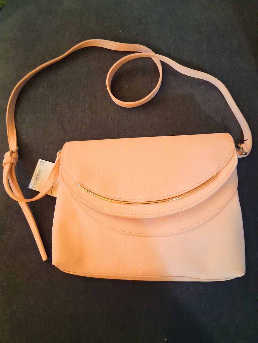 LC Lauren Conrad Light Blush Pink Crossbody Bag with Gold Accent